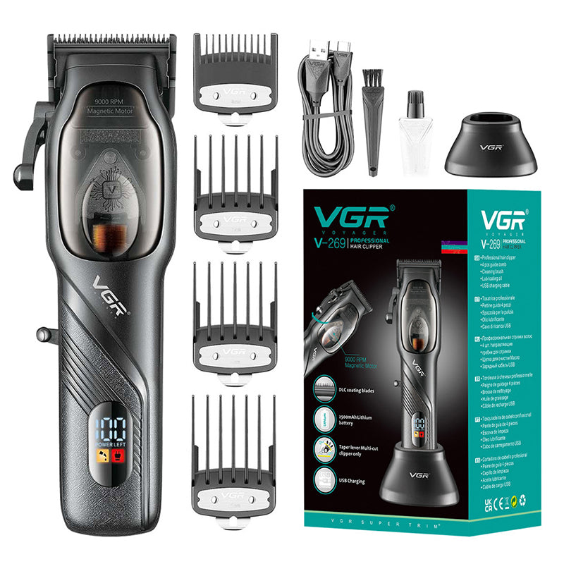 VGR V-269 Professional Hair Clippers for Men Cordless LCD Rechargeable Barber Clippers for Hair Cutting VGR V-269 Professional Hair Clippers for Men Cordless LCD Rechargeable Barber Clippers for Hair Cutting